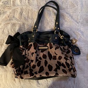 Cheetah Juicy Velvet Velour purse